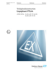 Endress+Hauser Liquiphant FTL64 Bedienings- En Veiligheidsinstructies