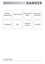 ZANKER KEV6340FBB Gebruiksaanwijzing