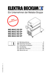 Metabo Elektra Beckum MIG MAG 302 EP Handleiding
