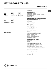 Indesit IWDC 6145 Gebruiksaanwijzing