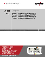 EWM Phoenix 351 Expert 2.0 puls MM FDW Bedieningshandleidingen