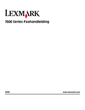 Lexmark 7600 Series Handleiding