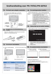 Sharp PN-70TA3 Snelhandleiding