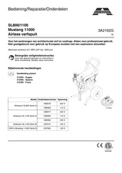 AIRLESSCO SL1100 B Series Bediening, Onderdelen, Reparatie