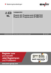 EWM Phoenix 401 Progress puls HP MM FKW Bedieningshandleidingen