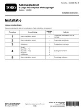 Toro e-Dingo 500 Installatie-Instructies