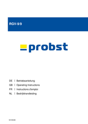 probst RGV-9/9 Bedrijfshandleiding