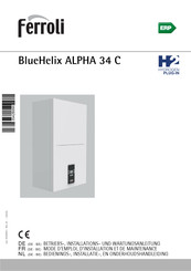 Ferroli BlueHelix ALPHA 34 C Installatie- En Onderhoudshandleiding