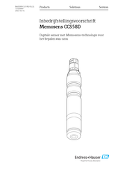 Endress+Hauser Memosens CCS58D Handleiding Voor Inbedrijfstelling