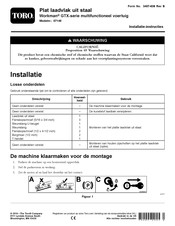 Toro Workman GTX Series Installatie-Instructies