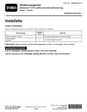 Toro Workman UTX Installatie-Instructies