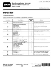 Toro Z Master 4000 Series Installatie-Instructies