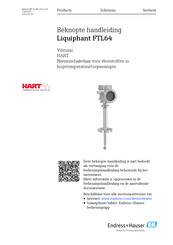 Endress+Hauser Liquiphant FTL64 Beknopte Handleiding