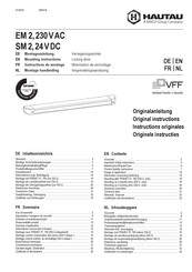 Maco HAUTAU SM 2 Montagehandleiding