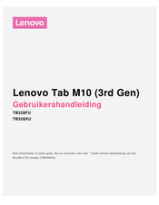 Lenovo Tab M10 3rd Gen Gebruikershandleiding