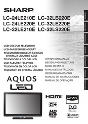 Sharp AQUOS LC-32LB220E Gebruiksaanwijzing