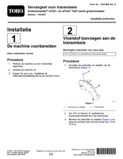 Toro Greensmaster e1021 Installatie-Instructies