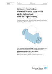 Endress+Hauser Proline Teqwave MW 500 Beknopte Handleiding