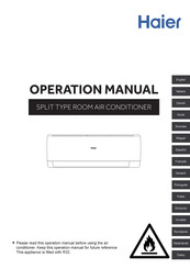 Haier AS35PBPHRA-PRE Handleiding