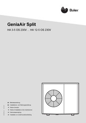 bulex GeniaAir Split HA 7-5 OS 230V Gebruiksaanwijzing