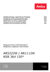 Amica KSR 364 150 Series Gebruiksaanwijzing