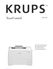 Krups ToastControl 151 Gebruiksaanwijzing