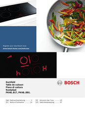 Bosch PKH8 BB1 Series Gebruiksaanwijzing