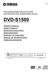 Yamaha DVD-S1500 Gebruiksaanwijzing