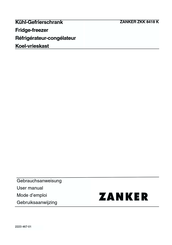 ZANKER ZKK 8418 K Gebruiksaanwijzing