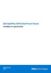 Dell OptiPlex 3070 Small Form Factor Installatiehandleiding