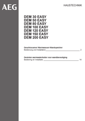 AEG DEM 100 EASY Handleiding Voor Bediening En Installatie