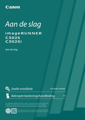 Canon imageRUNNER C3025i imageRUNNER C3025 Snel Aan De Slag