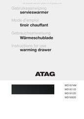 Atag WD1611D Gebruiksaanwijzing