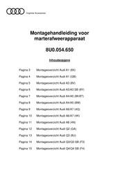 Audi 8U0.054.650 Montagehandleiding