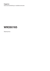 Gaggenau WM260165 Gebruikershandleiding En Installatie-Instructies