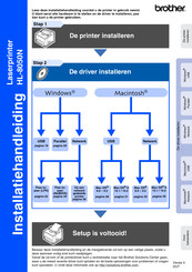 Brother HL-8050N Installatiehandleiding