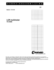 Conrad Electronic 13 16 95 Gebruiksaanwijzing