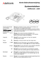 Auerswald COMfortel 1600 Korte Gebruiksaanwijzing