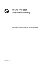 HP SitePrint Robot Gebruikershandleiding