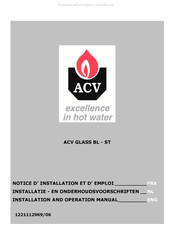 ACV Glass ST 50 Installatie- En Onderhoudshandleiding