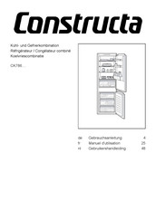 CONSTRUCTA CK786NSF0 Gebruikershandleiding