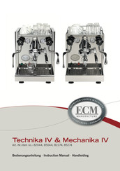 ECM Manufacture Mechanika IV Handleiding