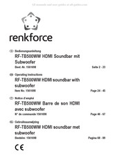 Renkforce RF-TB500WW Gebruiksaanwijzing