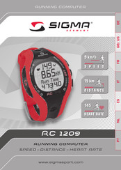 Sigma RUNNING COMPUTER RC 1209 Handleiding