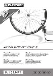 Parkside PDSS B2 Bedienings- En Veiligheidsinstructies