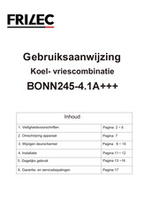 Frilec BONN245-4.1A+++ Gebruiksaanwijzing