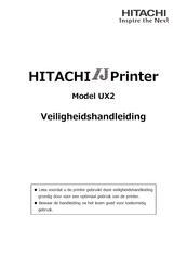 Hitachi UX2 Bedienings- En Veiligheidshandleiding