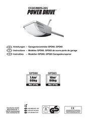 Chamberlain POWER DRIVE GPD60 Instructie