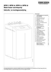 Stiebel Eltron WPW 13 Gebruiks- En Montage-Aanwijzing