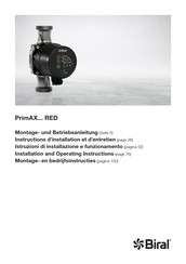 Biral PrimAX 8 RED Series Originele Montage- En Bedrijfshandleiding